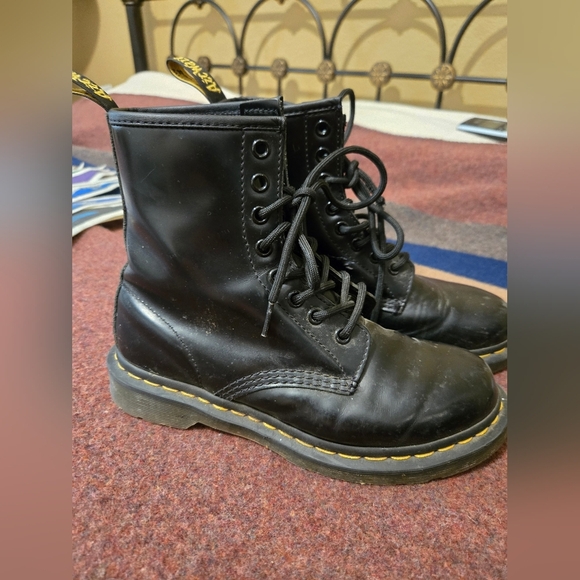 Dr. Martens 1460 W Leather Lace Up Boots Ladies Size 6US USED - Picture 3 of 9